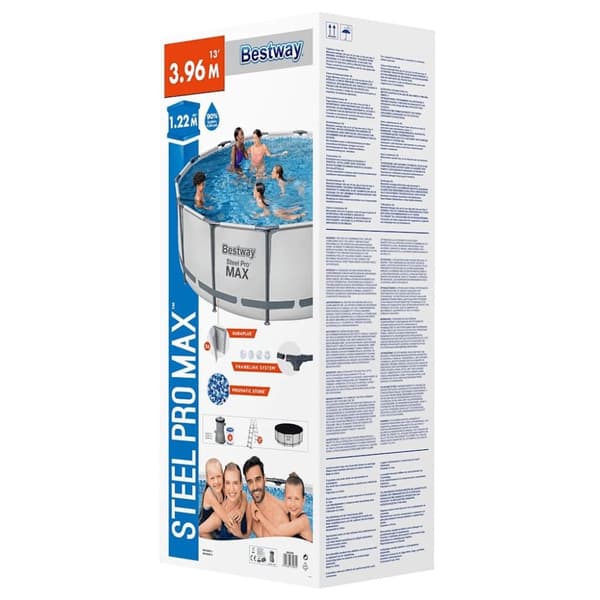 Bestway Steel Pro MAX swimmingpoolsæt 396x122 cm rundt