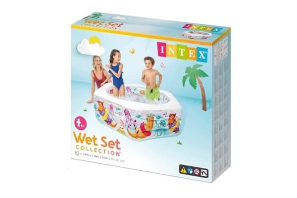 Intex 56493N, Oppblåsbart basseng, Sekskantet, Flerfarvet, 6 År, 355,6 mm, 406,4 mm