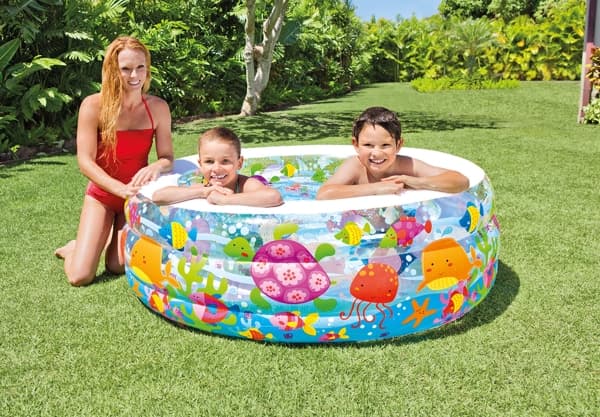 Intex 58480, Oppblåsbart basseng, 360 l, Rund, 6 år, Vinyl, Flerfarget