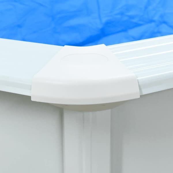 vidaXL swimmingpool med stålvæg 460x120 cm hvid