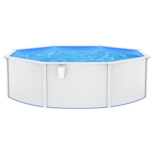vidaXL swimmingpool med stålvæg 460x120 cm hvid