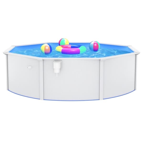 vidaXL swimmingpool med stålvæg 460x120 cm hvid