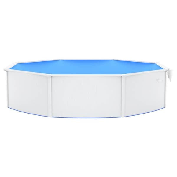 vidaXL swimmingpool med stålvæg 550x120 cm hvid