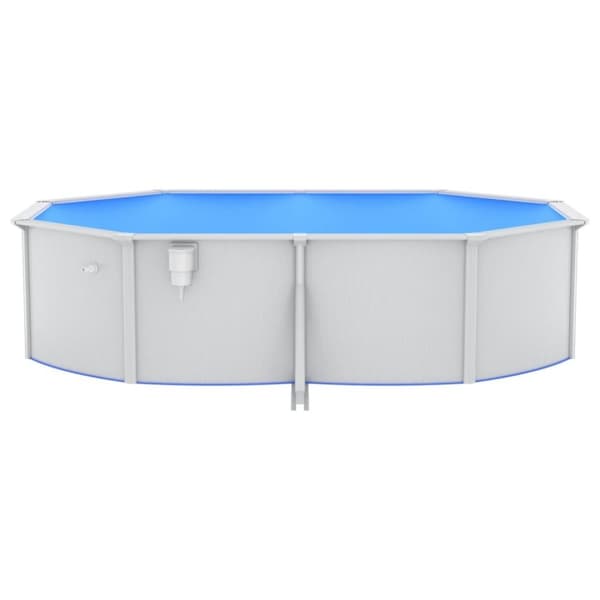 vidaXL Pool med säkerhetsstege 490x360x120 cm