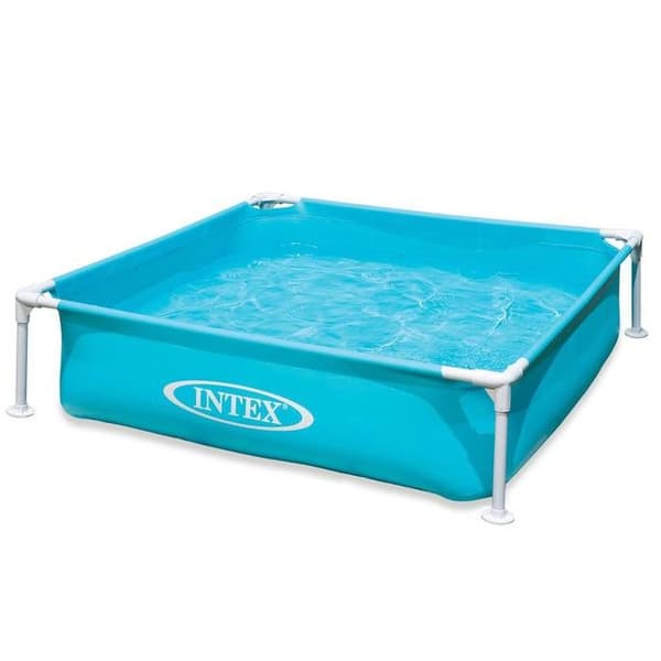 INTEX Tangy metall simbassäng - Fyrkantig - Turkos