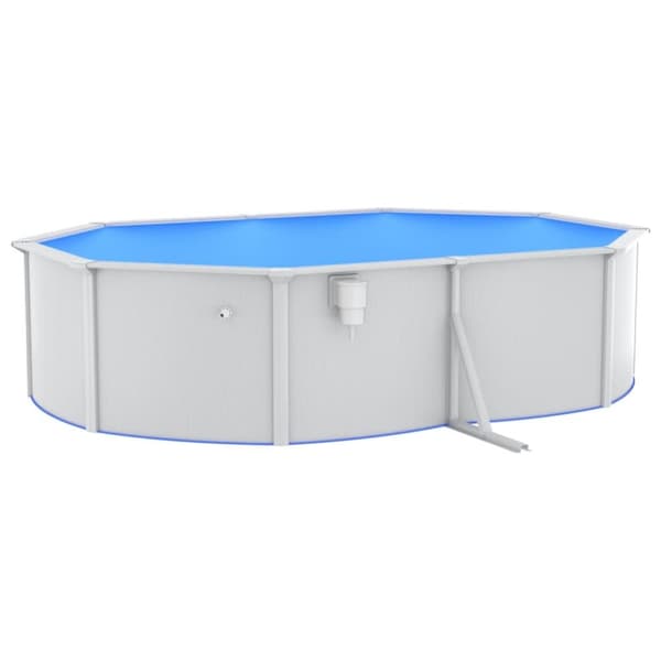 vidaXL swimmingpool med sandfilterpumpe 490x360x120 cm