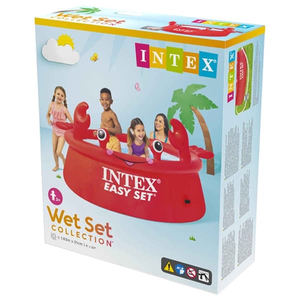 INTEX Oppblåsbart basseng Happy Crab Easy Set 183x51 cm