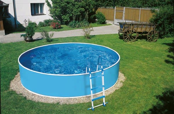 Poolpaket Azuro 3,6x0,9m med skimfilter och stege