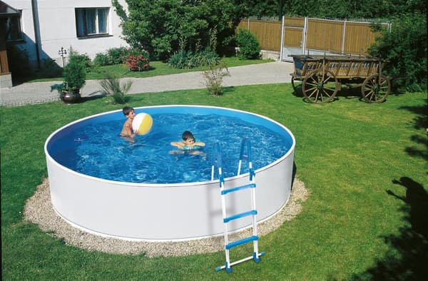 Poolpaket Azuro 4,6x0,9m med stege och sandfilter