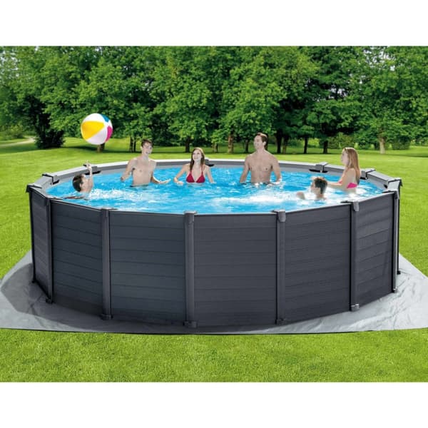 INTEX Ovanmarkspool Graphite Gray Panel 478x124 cm