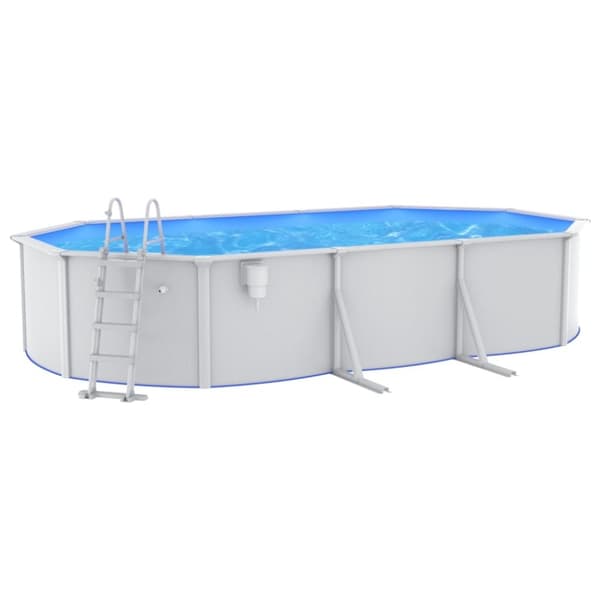 vidaXL swimmingpool med poolstige 610x360x120 cm