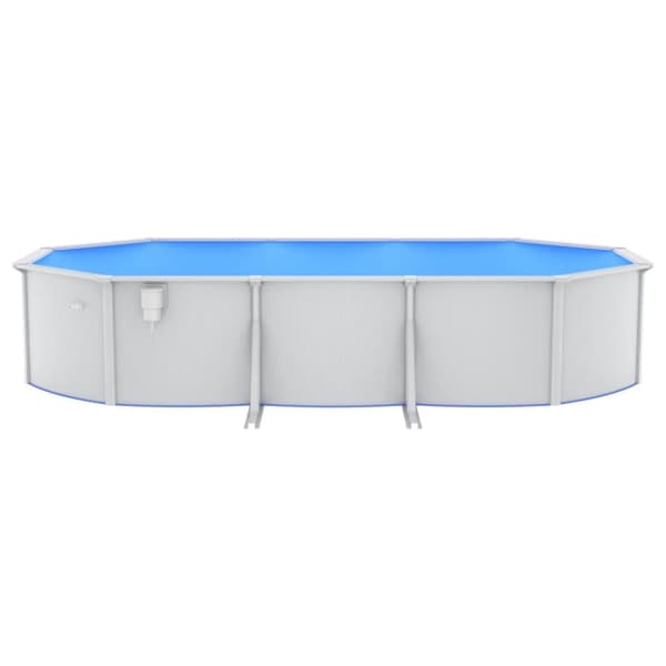 vidaXL swimmingpool med sandfilterpumpe 610x360x120 cm