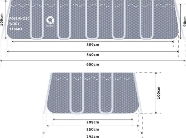 Avenli Frame hagebasseng 540x250x100cm 16in1