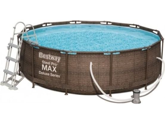 Bestway Steel Pro 56709, 9150 l, Innrammet basseng, Brun, 39,6 kg