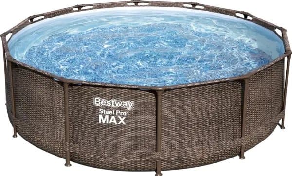 Bestway Steel Pro 56709, 9150 l, Innrammet basseng, Brun, 39,6 kg
