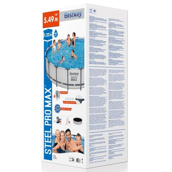 Steel Pro Max Pool 5,49 x 1,22m. KAMPANJ