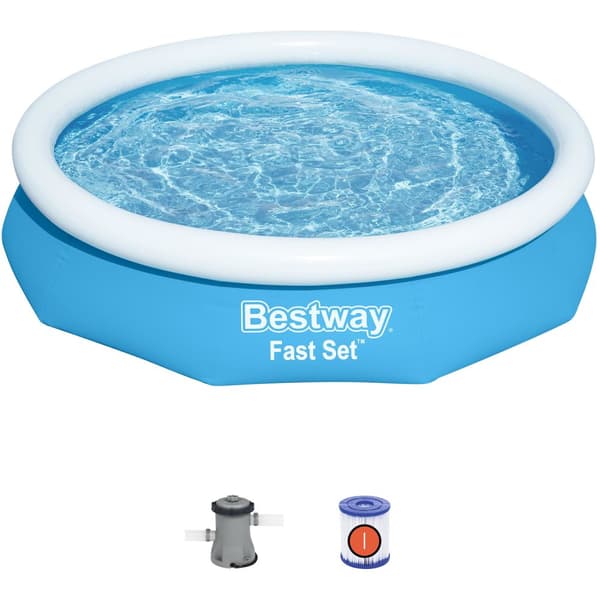Bestway Fast Set swimmingpool med filterpumpe 305 x 66cm
