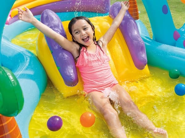 INTEX - pool med rutschkana - leka pool - dinosaurie