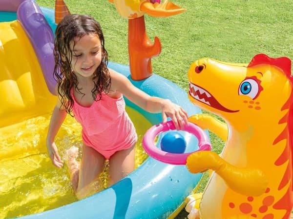 INTEX - pool med rutschkana - leka pool - dinosaurie