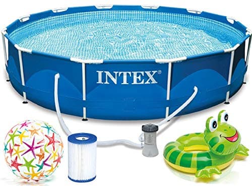Intex 28212GN, Pool med ram, Blå, Vit, 24,1 kg
