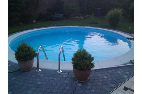 Planet Pool Stålväggspool Premium Rund 4,2x1,2m Inbyggd L:Pe