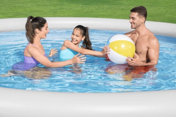 Bestway Fast Set 57313, 9677 l, Pool med ram, Grå, 22,4 kg