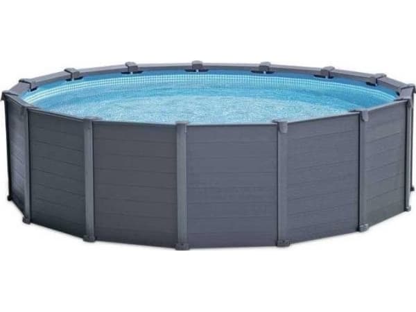 Intex Graphite Grey Panel Pool Set, 16.805L, 478x124 cm