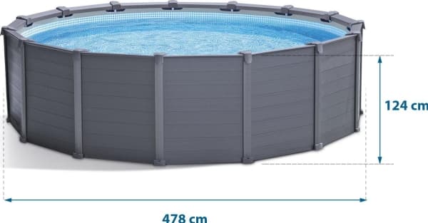 BASSENG INTEX GRAPHITE GRAY PANELTM 4.78MX1.24M