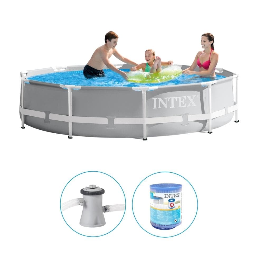 Intex - Prism Frame - Swimming Pool With Filter Pump - 305x76 CM - Round - Börja poolen