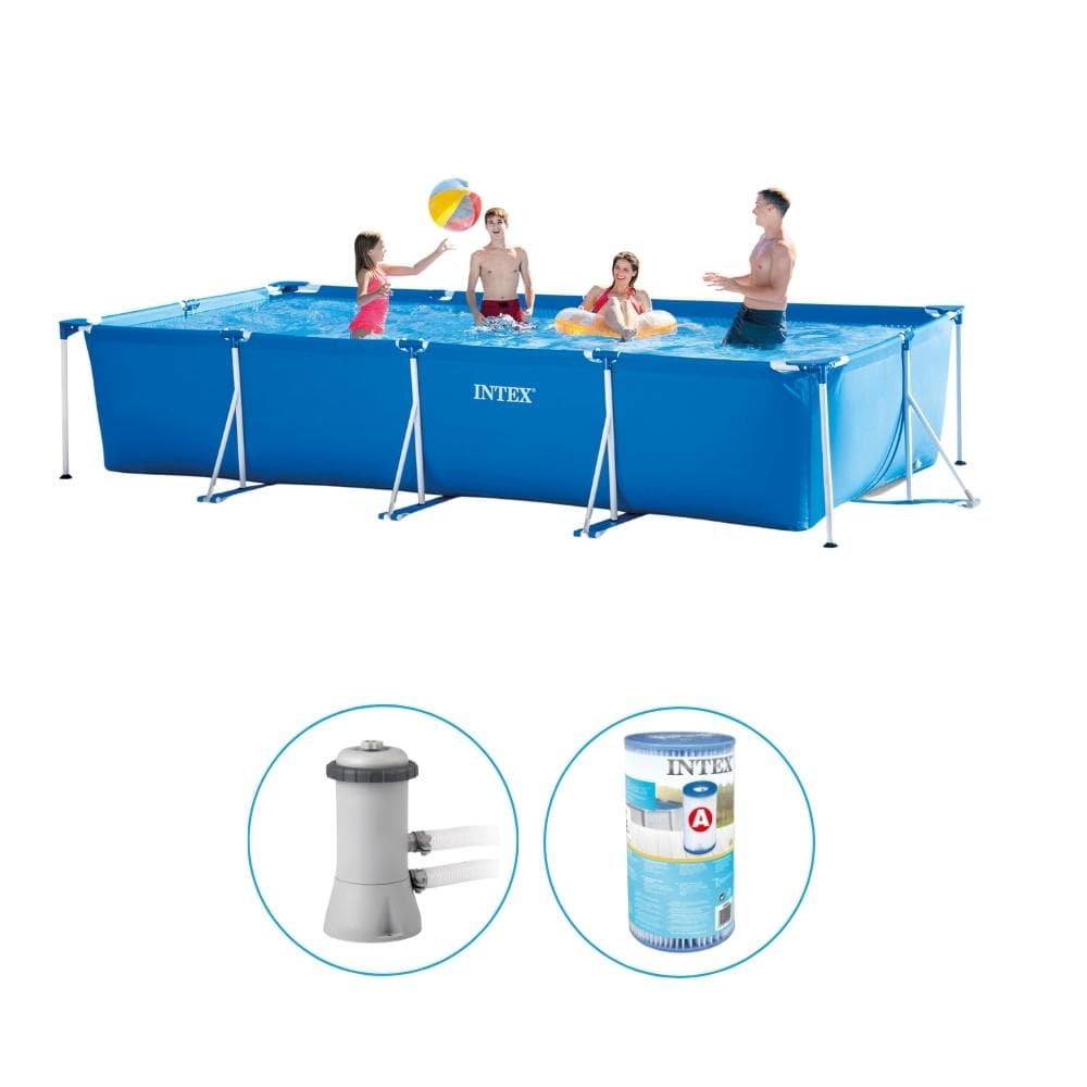 Intex - Rectangular Frame - Swimming Pool With Filter Pump - 450x220x84 CM - Rectangular - Börja poolen