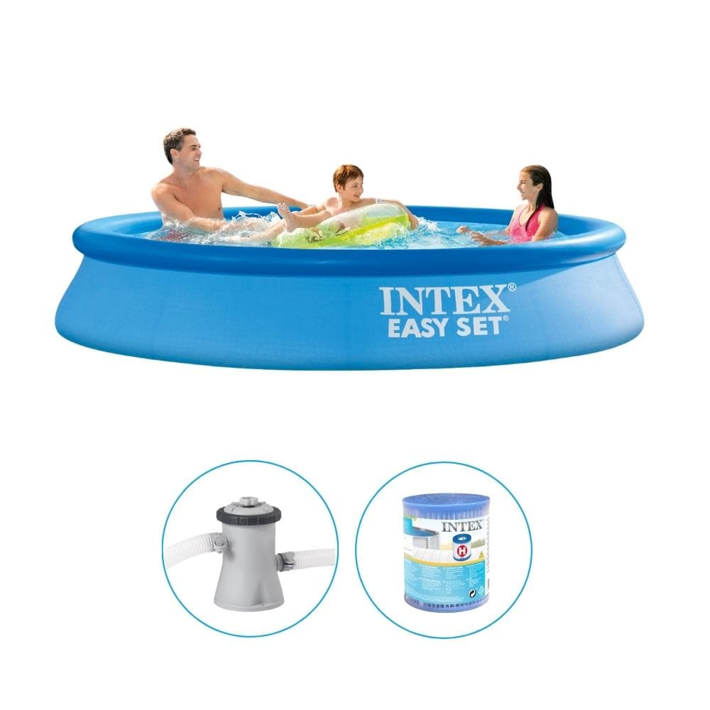 Intex - Easy Set - Swimming Pool With Filter Pump - 305x61 CM - Round - Uppblåsbar pool