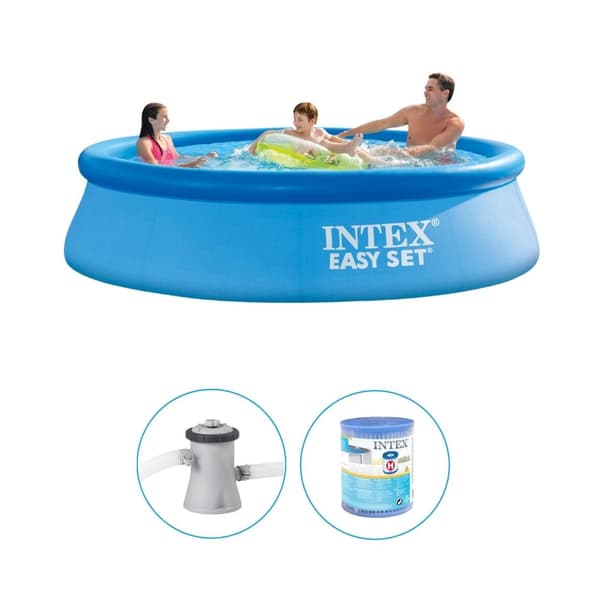 Intex - Easy Set - Pool med filterpumpe - 305x76 cm - Rund - Oppustelig pool