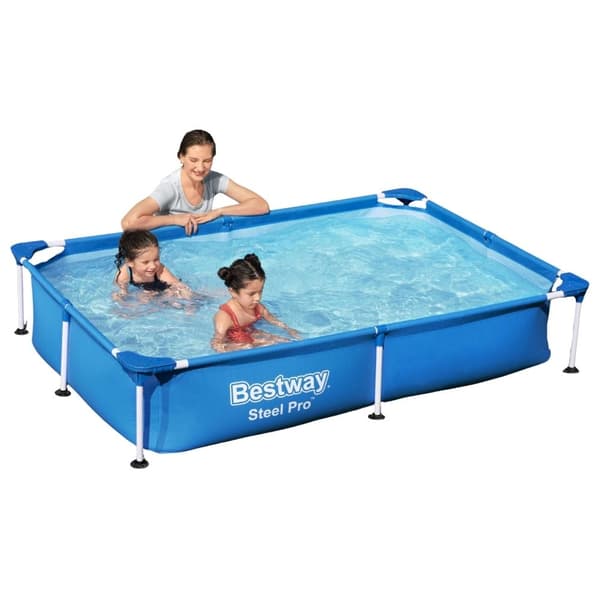 Bestway - Steel Pro - Pool over jorden - 221x150x43 cm - Rektangulær
