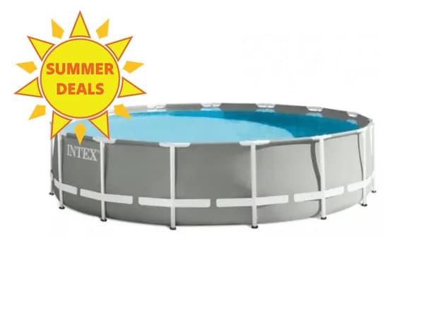 Intex 26726GN, 16805 L, Kehikollinen uima-allas, Aikuinen ja lapsi, Tikkaat, Harmaa, 63,4 kg