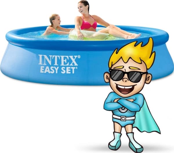 BASSENG - INTEX EASY SET POOL SET 2.44MX61CM (FILTER PUMP)1.942 L