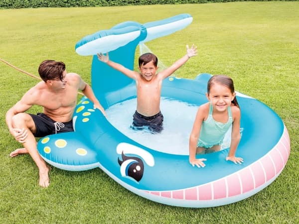 BASSENG INTEX WHALE SPRAY BASSENG, 2.01MX1.96MX91CM