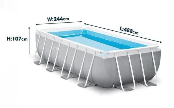 BASSENG INTEX ULTRA REKTANGULERT RAMMEBASSENG 4.88MX2.44MX1.07M