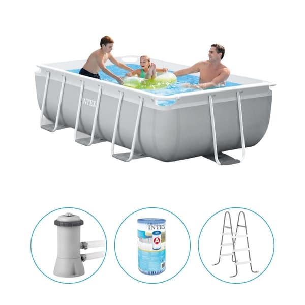 Intex - Prismakehys - Allas suodatinpumpulla ja allasportaat - 300x175x80 cm - Suorakaide - Maanpäällinen allas