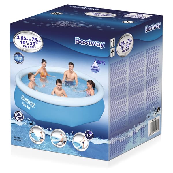 Bestway Swimming Pool - Fast Set - 305 x 76 cm - Inklusiv Solar Sejl