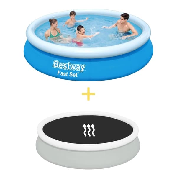 Bestway Swimming Pool - Fast Set - 366 x 76 cm - Inklusiv solsejl