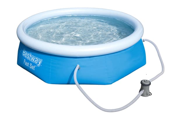 Bestway Swimming Pool - Fast Set - 244 x 66 cm - Inklusiv Solar Sejl & Filterpumpe