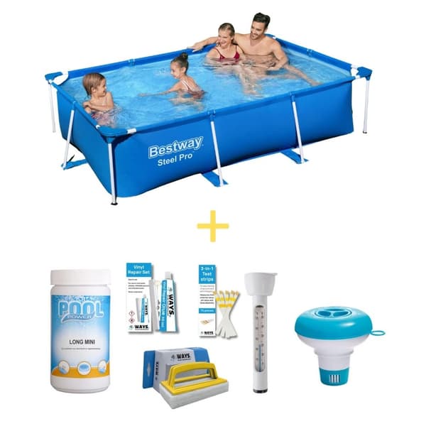 Bestway - uima-allas - Steel Pro - 259 x 170 x 61 cm - Sisältää WAYS-huoltopaketin