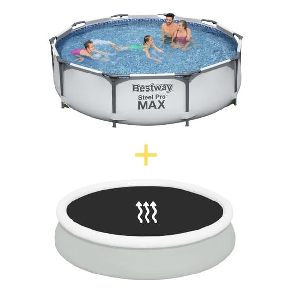 Bestway swimmingpool - Steel Pro MAX - 305 x 76 cm - Inklusiv solsejl