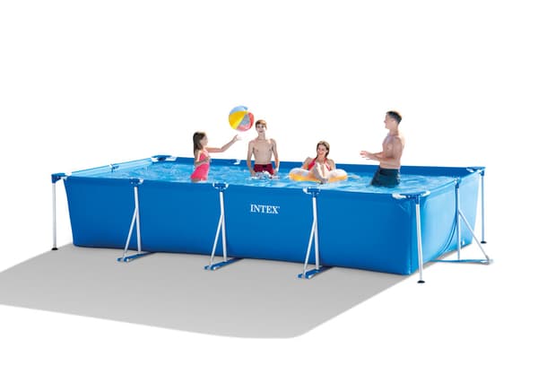 Intex swimmingpool - Rampool - 450 x 220 x 84 cm - Inklusive WAYS underhållspaket, filterpump och markduk