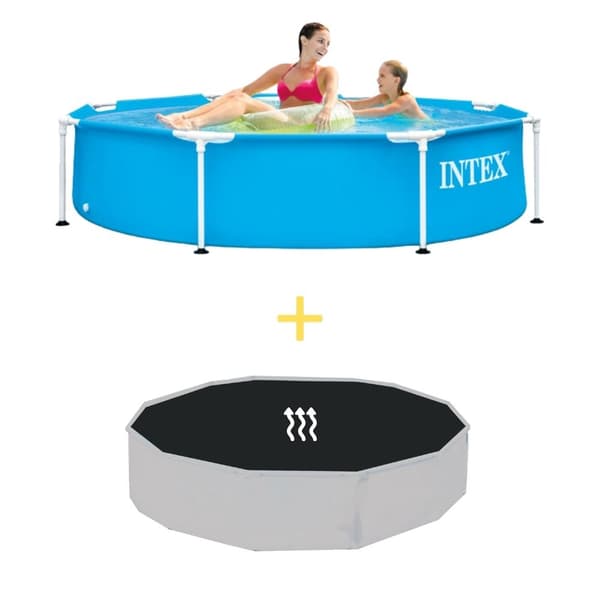 Intex - uima - allas - Metallirunko - 244 x 51 cm - Sisältää aurinkopurjeen