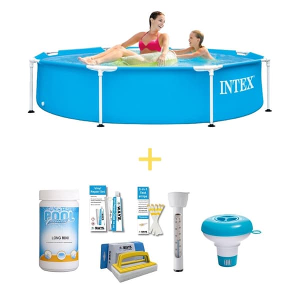Intex - uima - allas - Metallirunko - 244 x 51 cm - WAYS-huoltopaketti