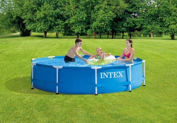 Intex swimmingpool - metallram - 305 x 76 cm - inklusive solsegel- och filterpump