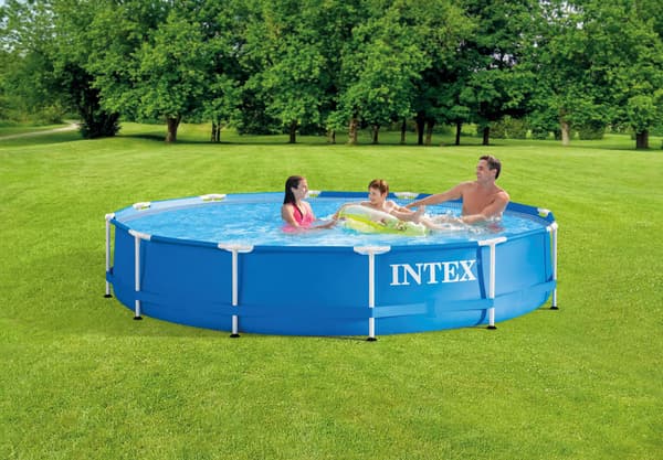 Intex - uima - allas - metallirunko - 366 x 76 cm - WAYS-huoltopaketti ja suodatinpumppu