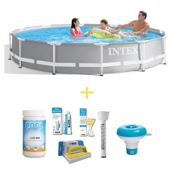 Intex swimmingpool - Prisma ram - 366 x 76 cm - Inklusive WAYS ...