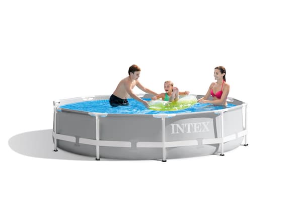 Intex swimmingpool - Prismeramme - 305 x 76 cm - Inklusiv WAYS vedligeholdelsespakke & filterpumpe